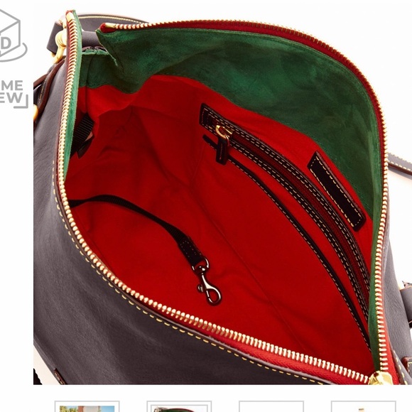 Dooney & Bourke Florentine Large Leather Satchel Dark Brown - Picture 5 of 15